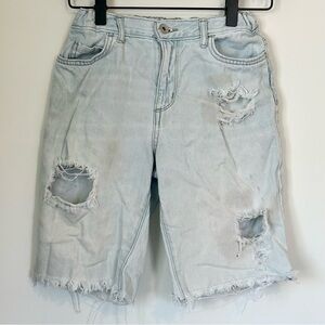 Place Light Blue Distressed Denim Shorts - Girls 10